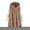 Khaki, variant on Wensltd Double-Sided Fleece Coat for Women Color Block Hooded Jacket with Button Front Casual Cozy Outerwear