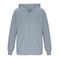 thumbnail image 5 of DDAPJ pyju Mens Dialysis Sweatshirts Full Zip Lightweight Hemodialysis Jacket Warm Hoodie Sweatshirt with Arm Zipper Light Blue S, 5 of 7