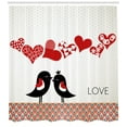 thumbnail image 3 of Ambesonne Love Shower Curtain, Teardrop Pattern Halftone, 69"Wx70"L, Multicolor, 3 of 3