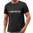 thumbnail image 4 of Men's LGBTQ Pride T-Shirt – Rainbow Flag & Heart Graphic Tee, Equality Short Sleeve Crewneck Top for Pride Month 2025, 4 of 4