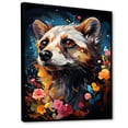thumbnail image 2 of Designart "Floral Meadows with Yellow Dog" Animals Framed Wall Art - Traditional Grey Dog Living Room Framed Canvas Art, 2 of 6