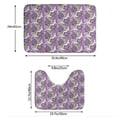 thumbnail image 3 of Honeii Violets Flowers Pattern Bathroom Anti-Skid Pad Bathroom Mat Vintage Seamless Pattern Not-Slip Toilet Rug Set, 3 of 6