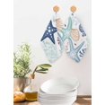 thumbnail image 2 of Teal Blue Brown Starfish Coastal Kitchen Dish Towels for Drying Dishes Set of 4, Summer Beach Nautical Coral Sea Waffle Weave Microfiber Hand Tea Bathroom Towels Quick Dry & Absorbent Towel 12x12, 2 of 7