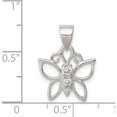 thumbnail image 3 of Sterling Silver Cz Butterfly Pendant (14 X 15) Made In China qp1165, 3 of 5
