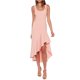 thumbnail image 1 of Vestido alto-bajo con volantes para mujer Bardot rosa 6, 1 of 1