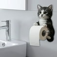 thumbnail image 5 of CARRFA Funny 3D Cat Toilet Roll Holder, Creative Cat Sculpture Paper Holder, Decorative Towel & Tissue Wall Mount for Bathroom Kitchen Decor Gifts for Cat Lovers, 5 of 10