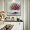 thumbnail image 4 of Painting 50x50cm Unframed Abstract Trees Landscape Canvas Print, 4 of 5