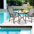 thumbnail image 2 of Set de 2 sillas plegables Costway Tejido transpirable Gris 68 x 59 x 93 cm, 2 of 7
