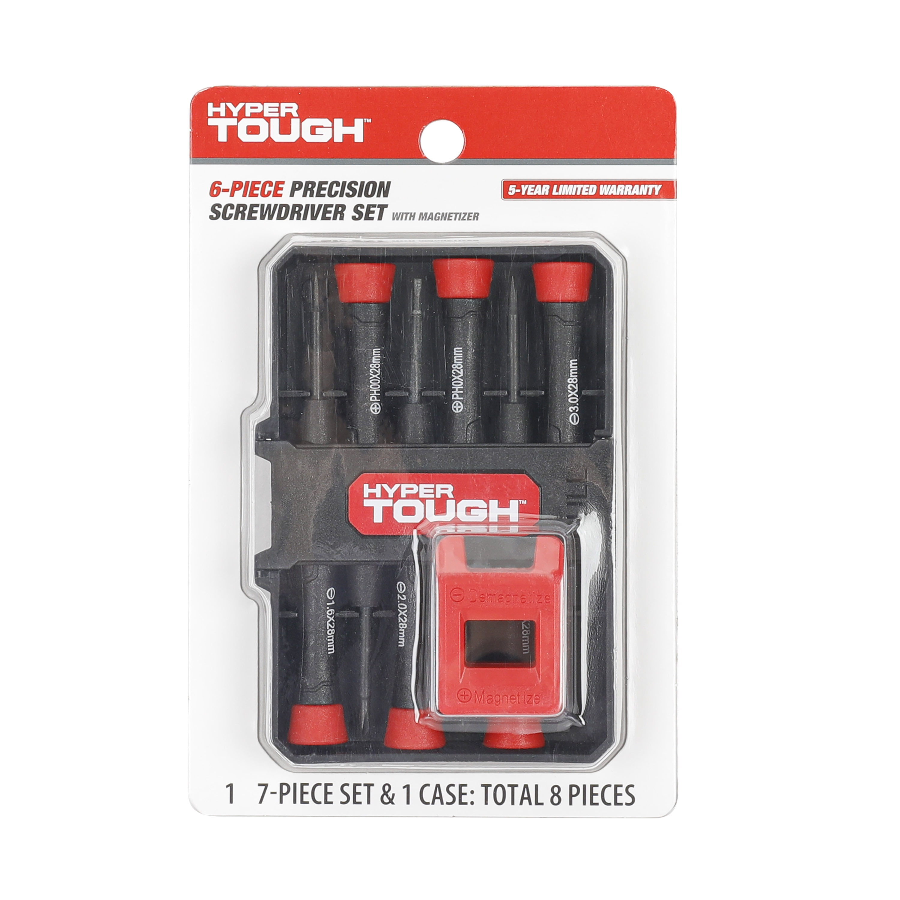 Hyper Tough 43158, Swivel Handle Precision Screwdriver, 6 Pieces