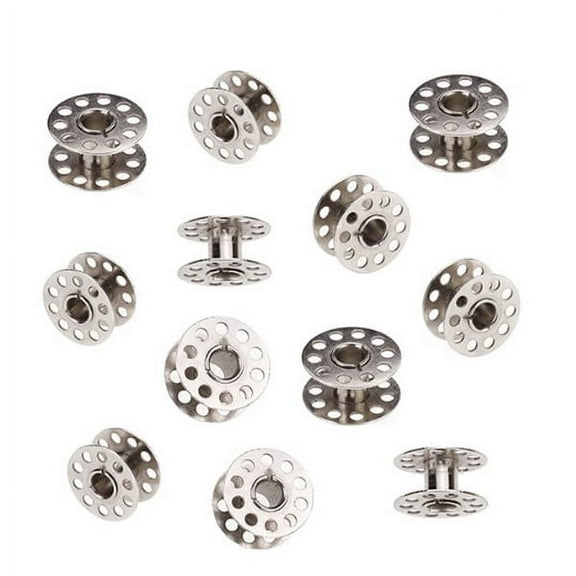 10pcs Metal Rotary Bobbins for Household Sewing Machine Silver