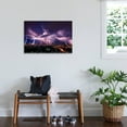 thumbnail image 3 of Art.com Lightning Storm over City in Purple Light Stretched Canvas Print Wall Art by Vasin Lee, 36" x 24", 3 of 4