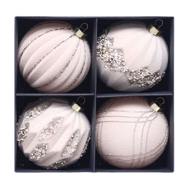 4 adornos colgantes para árbol de Navidad, suministros para fiestas, colgantes de plástico para árbol.