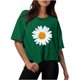 thumbnail image 1 of Camisetas Sobredimensionadas para Mujeres Gota Hombro Cuello Redondo Cultivo Top de Entrenamiento, Blusa de Verano Casual para Diario Y Fitness, 1 of 5