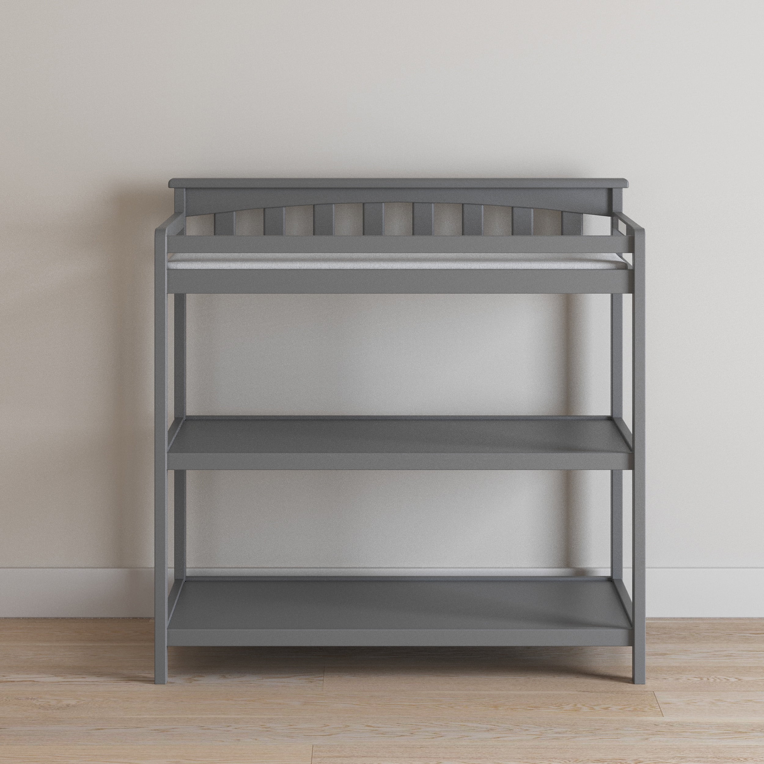 Child Craft Flat Top Changing Table, Cool Gray