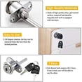 thumbnail image 4 of Office Safety Reinforced, Heavy-Duty Material Drawer Lock, Keyed Different Cabinet Plunger Locks, Wide Application For Wooden Furniture, Rust Resistant Zinc Alloy Build, Foldable, 4 of 5