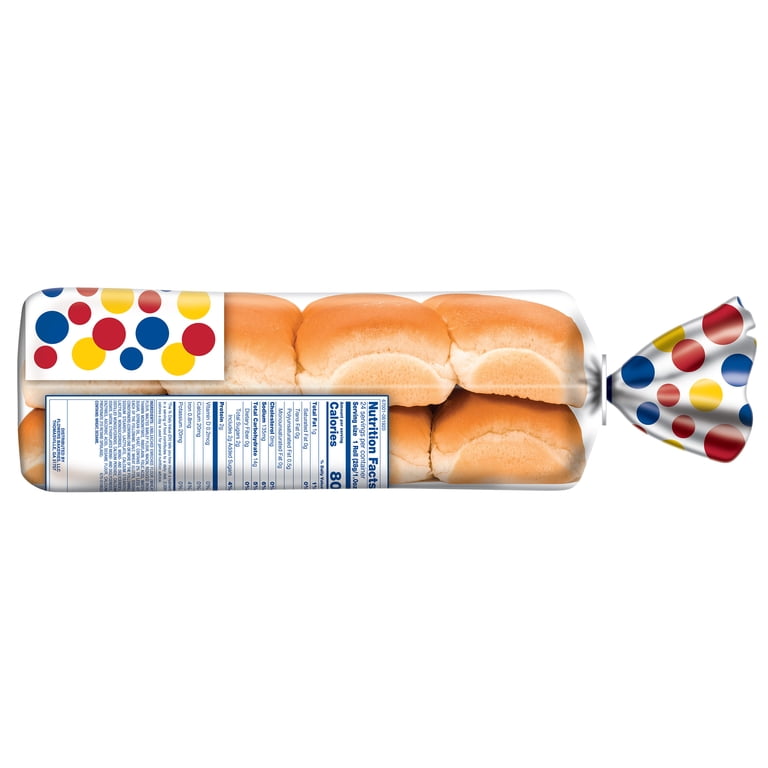 Wonder Bread Dinner Rolls, Soft White Bread Rolls, 24 Count, Shelf