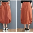 thumbnail image 6 of Wancir Women’s High Waist Split A Line Corduroy Skirt Casual Fall Midi Skirts with Pockets, 6 of 8