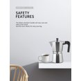 thumbnail image 2 of Cafetera espresso Yabano de 9 tazas, moka para gas y eléctrica, 2 of 6