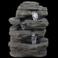 thumbnail image 2 of Northlight 24" Prelit LED 3-Tiered Stonelike Outdoor Patio Garden Water Fountain - Gray/Brown, 2 of 7