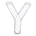 thumbnail image 2 of DOLITY Alphabet Iron Wire Wreath Frame Pot Metal Planter Plant Holder Y Y, 2 of 9