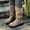 Khaki_x, variant on Willtoo Women's Retro Boots with Belt Buckle Design, Suitable for Casual Wear, Outdoor Activities, Commuting, and Versatile Fashion