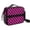 Pink and Black, variant on Pink and White Wavy Checkered Pattern Insulated Lunch Bag with Shoulder Strap and Bottle Holder,Bento School Lunch Bag Box,11x9.5x3.5 Inches