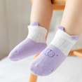 thumbnail image 4 of 3 Double Spring and Autumn Basic Simple Cute Cartoon Boys and Girls Soft Comfortable Breathable Baby Socks Pink 9M, 4 of 6