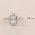 thumbnail image 5 of 1.75 Ctw Oval Shape Aquamarine 925 Sterling Silver Solitaire Accents Women Anniversary Ring, 5 of 7