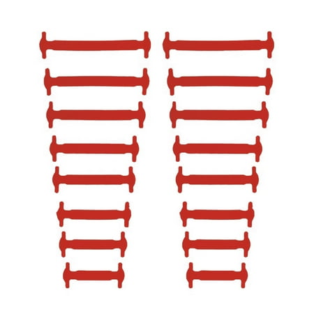

Widealiff 2pair 16pcs/Pair Adult Lazy Elastic No Tie Shoelaces Free Tying Silicone Shoelace Easy Shoe Laces