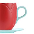 thumbnail image 3 of Tulip Multifunción Con Platillo para Leche Té Con Leche (tipo Rojo), 3 of 9