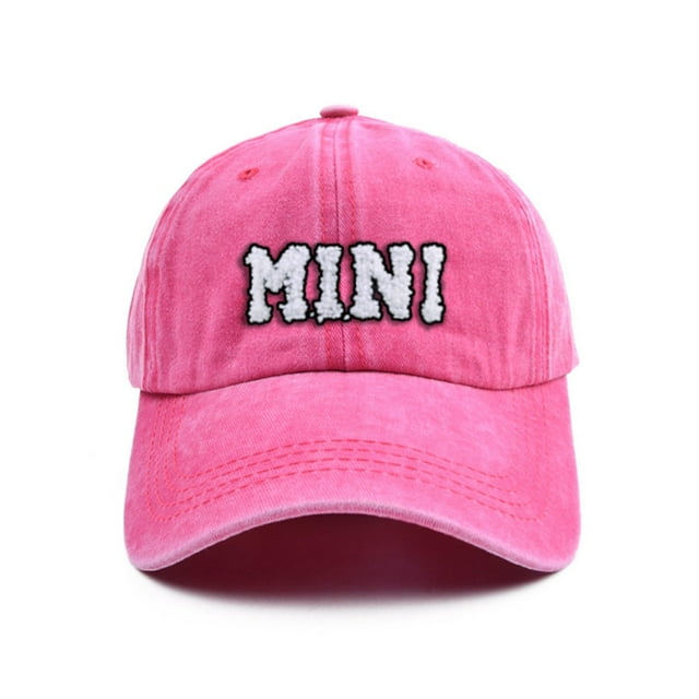 Wdgfv Mini Hat Baseball Hat Washed Cotton Distressed Ripped Hat Embroidery Adjustable Snap Cap for Son Daughter Red 4-12 Years