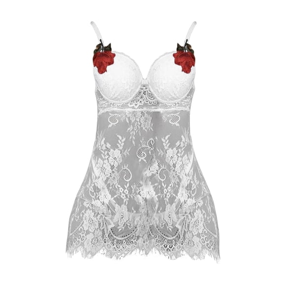 Womens Underwear New Embroidered Mesh Lace Hollow Out Cross Backless Nightdress Pajamas Breathable Panties Underwear Women Men