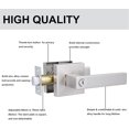thumbnail image 2 of Straight Style Door Lever KeyedAlike Entry Function Door Handle Exterior Interior Entry Lock with Keys Matte Door Handleset, 2 of 5