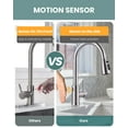 thumbnail image 2 of Wowow Touchless Single Handle Pull Down Sprayer Kitchen Faucet with Deck Plate in Brushed Nickel, 2 of 5