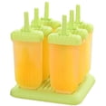 thumbnail image 2 of Popsicle Paradise: moldes reutilizables para hacer paletas heladas, juego de 6 moldes para hacer paletas heladas caseras de fácil liberación con embudo y cepillo de limpieza, antiadherente, plástico, 2 of 6
