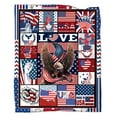 thumbnail image 5 of Dmlowu 4th of July Decorations Fleece Blanket 28x39" Luxury Soft Blanket Multifunctional Bed Blanket Independence Day Warm Throw Blanket for Couch Travel Camping Living Room Home Decor, 5 of 5