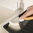thumbnail image 4 of Todaioua Triangles Cleaning Brush with Foldable Handle - Heavy Duty Nylon Bristles NonSlip Base for Kitchenware Bathroom Appliance Sink Cleaning, Multifunctional Pot Gap Crevice Scrubber, 4 of 7