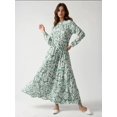 thumbnail image 2 of Printed Maxi Dress with Shirt Collar, 2 of 5