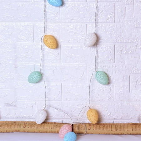 

WGOUP Easter Eggs Wire String Lights Battery Operated Light Party Home Decor Lamps 4x6cm(Buy 2 Get 1 Free)