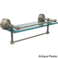 thumbnail image 3 of 16-in Gallery Glass Shelf with Towel Bar in Polished Nickel, 3 of 5