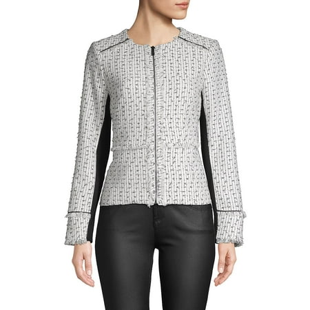 Full-Zip Tweed Jacket