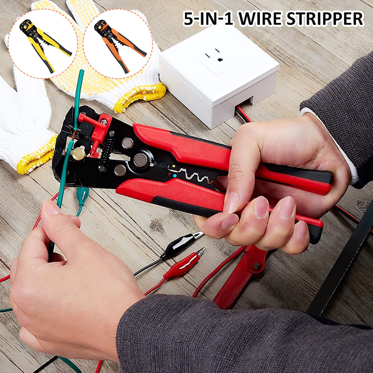 Automatic Self Adjustable Crimping Cable Wire Hand Crimper Stripper Plier Cutter 