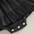 thumbnail image 6 of TOWED22 Girl Newborn Baby Girls Romper Dress Ruffle Sleeve Letter Printed Lace Tutu Skirted Cute Summer Clothes Black,6-12 M, 6 of 8