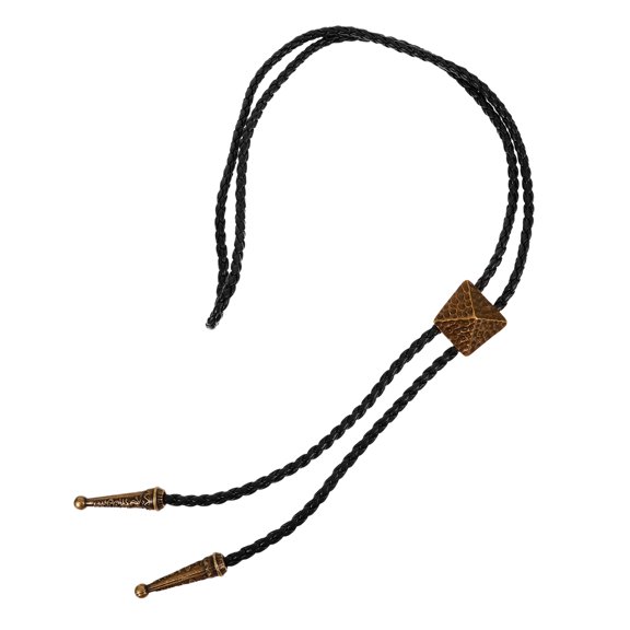 PAMINGONO 1Pack Bolo Tie Chain Western Necklace For Men Leather Rope Metal Adjustable Eagle Shape Party