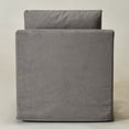 thumbnail image 6 of Slate Gray Slipcovered Swivel Barrel Accent Chair with Removable Cushions, Modern Upholstered Armchair, 6 of 18