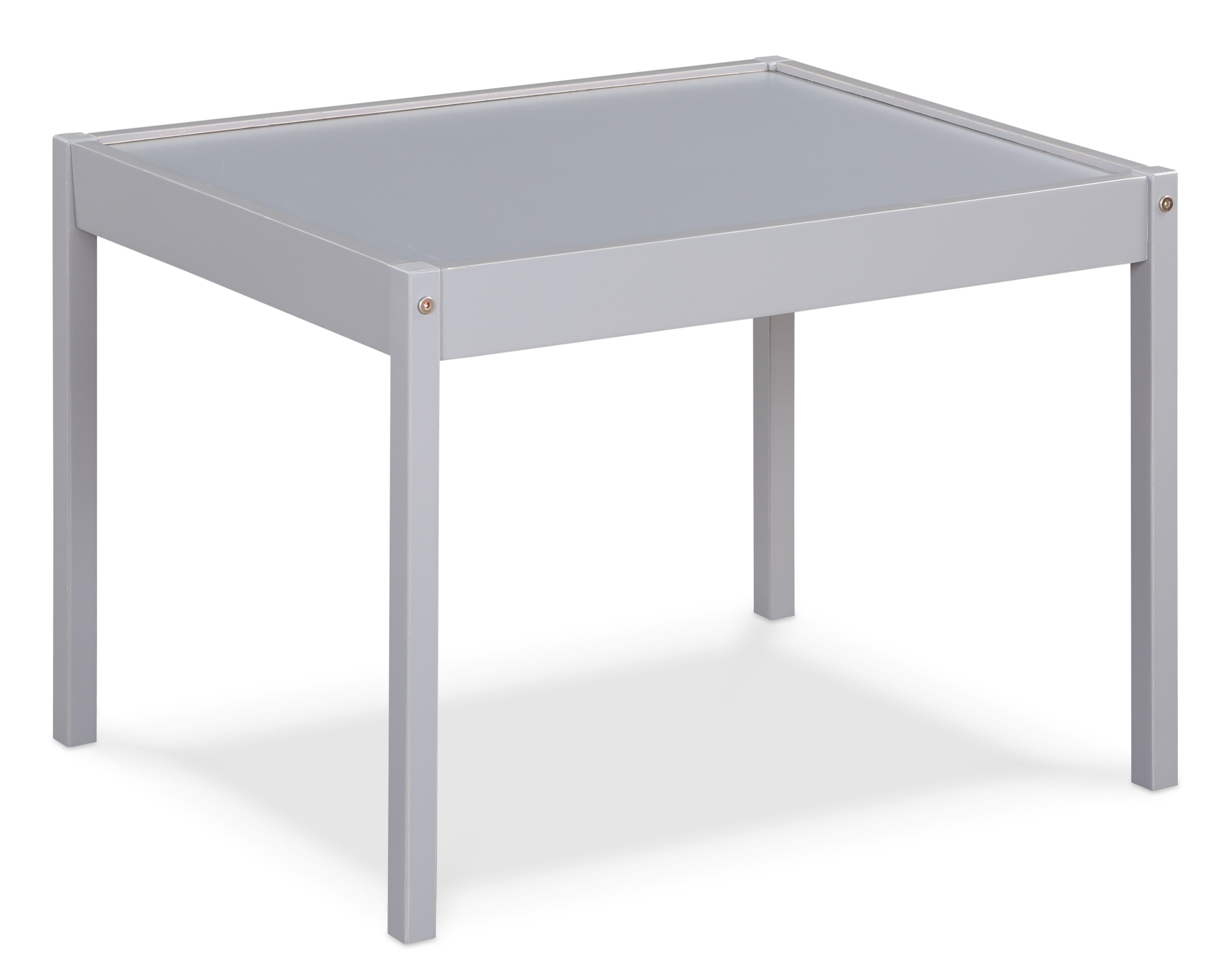Olive & Opie Della Kids 3-Piece Activity Table and Chair Set, Gray