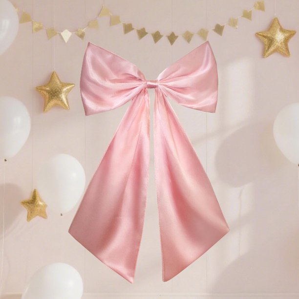Lazo decorativo UUBEMM 61x91 cm satinado grande rosa