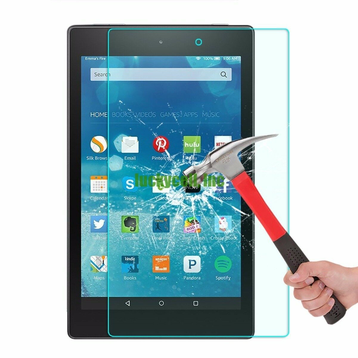 PREMIUM Tempered Glass Screen Protector for Amazon Kindle Fire  hd  8" 2015 