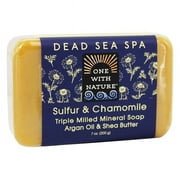 One With Nature Dead Sea Spa Sulfur & Chamomile Soap 7 oz Bar Soap