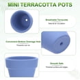 thumbnail image 2 of Uxcell 30-Pack Mini Macetas de Terracota, 2" Macetas de Cerámica Pequeñas Transpirables con Agujeros de Drenaje [Púrpura Claro], 2 of 7